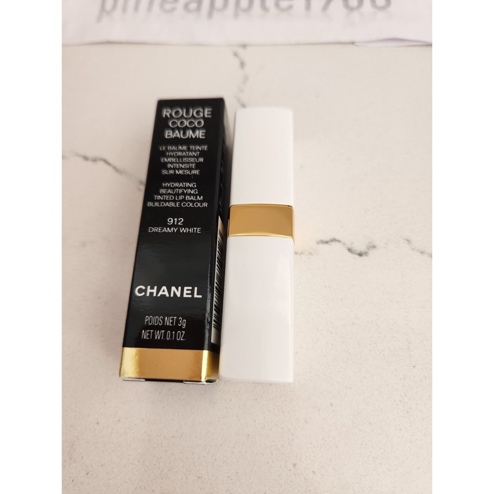 NIB Chanel ROUGE COCO BAUME Hydrating Beautifying Tinted Lip Balm #912 Dreamy Wh - Picture 4 of 8